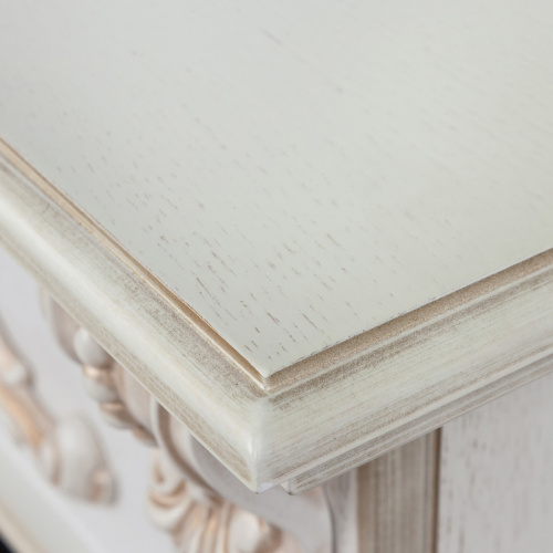 Электрокамин RealFlame Anita Corner WT дуб белый с золотой патиной с очагом Fobos Lux Black