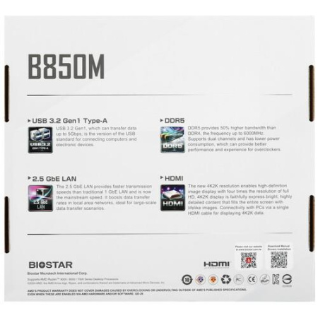 Материнская плата Biostar B850MT2-E DJ