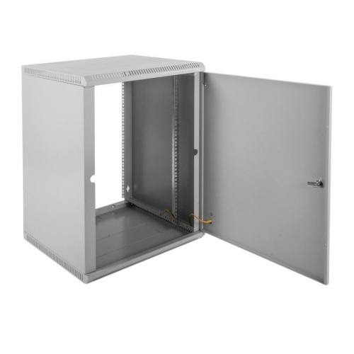 Шкаф коммутационный ЦМО ШРН-Э-15.650.1 серый 15U 600x650мм пер.дв.стал.лист несъемн.бок.пан.