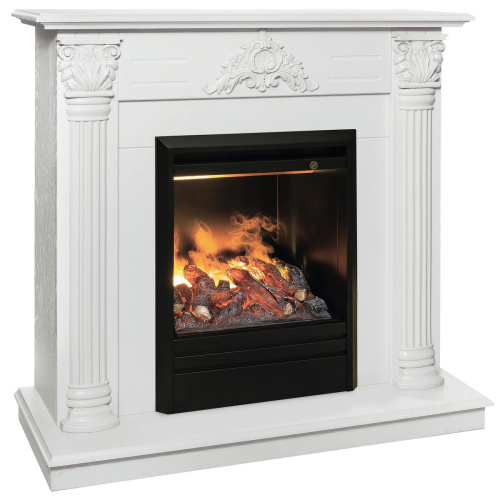 Электрокамин RealFlame Stefania WT белое золото с очагом 3D Olympic