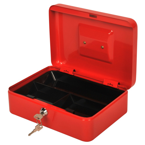 Ящик для денег без номинала Cactus CS-CB-003RD 90x250x180 красный сталь 1.367кг
