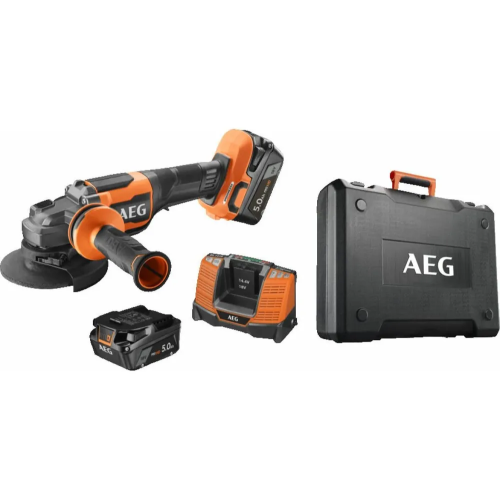 УШМ AEG BEWS18-125BLPX2-502C (4935480858) 18В 125мм (с АКБ 2 шт)