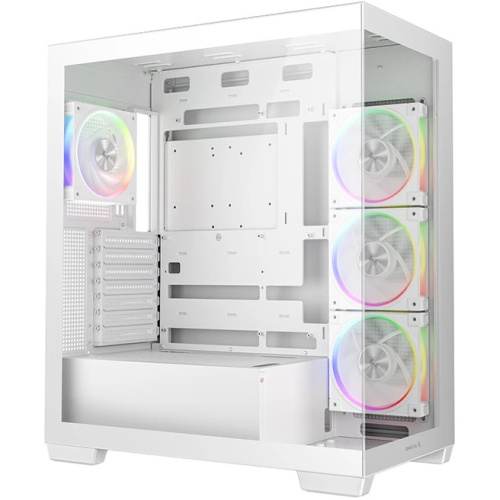 Корпус Deepcool CG580 4F V2 WH без БП, боковое окно (панорама), 4x120mm ARGB PWM вентилятора, белый, ATX